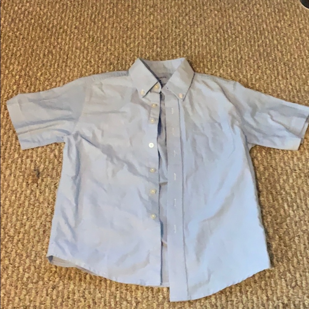 Blue button down shirt